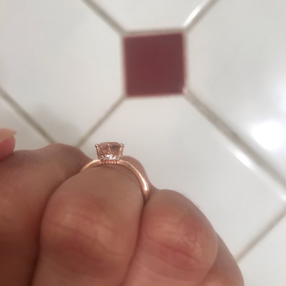 PANDORA pink solitaire ring - Picture 2 of 3